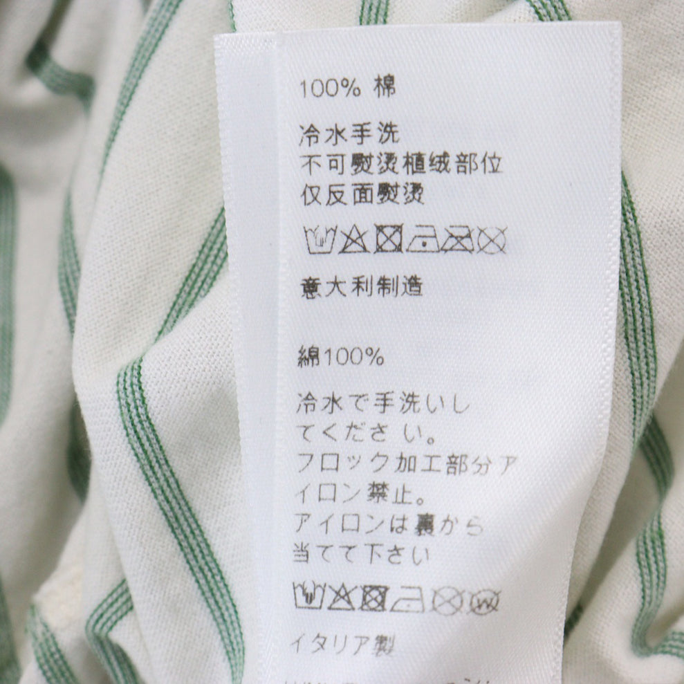 CELINE(セリーヌ) 20SS フロックドボーダーTシャツ 2X309805I 半袖 カットソー オフホワイト/グリーン