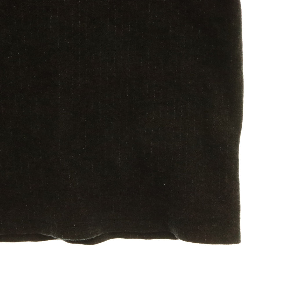 DIOR(ディオール) 22SS Embroidered Plain Weave Knit Short Sleeve T-Shirt 213J637A0739 ロゴ刺繍 ウールストライプポケットTシャツ 半袖カットソー グレー