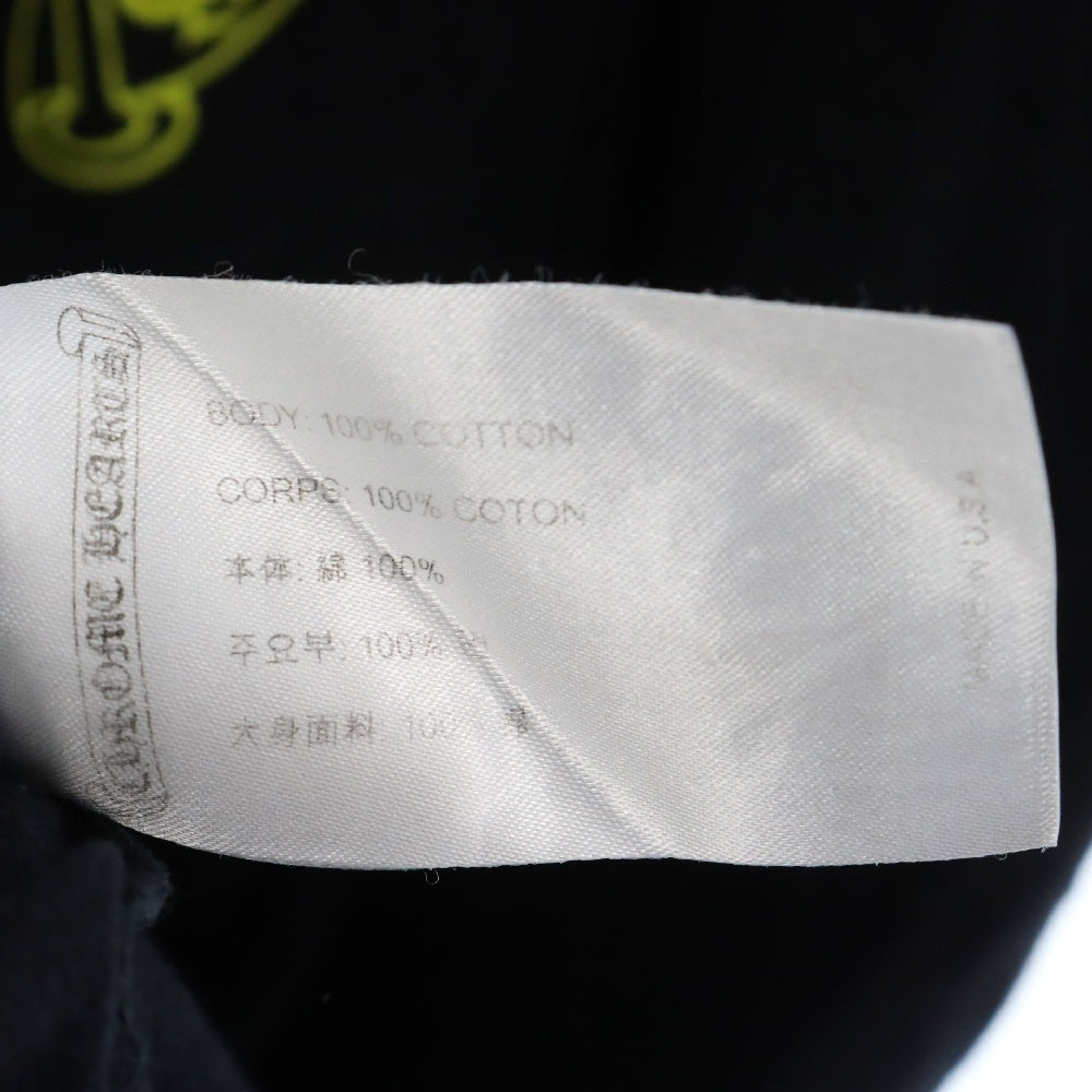 CHROME HEARTS(クロムハーツ) CH T-SHRT 1 バック英字プリント 半袖ポケットTシャツ ブラック/イエロー