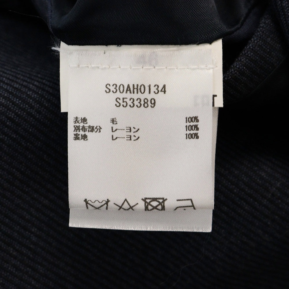 Martin Margiela 10(マルタンマルジェラ) 20SS S30AH0134 S53389 スタッズデザインラグランスリーブロングコート ネイビー
