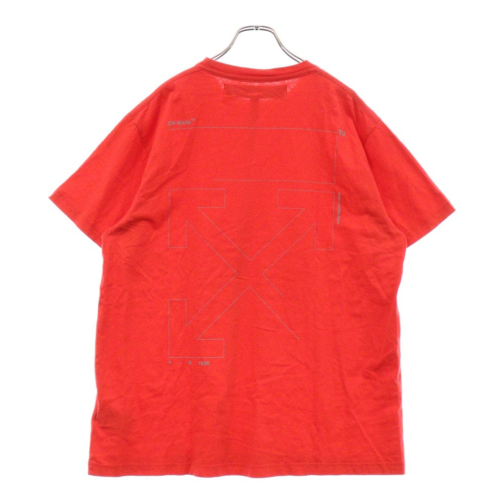 OFF-WHITE(オフホワイト) 19SS Unfinished OVER T-SHIRT アンフィニッシュド 半袖 Tシャツ カットソーOMAA038E19185003 レッド