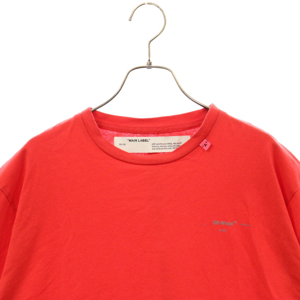 OFF-WHITE(オフホワイト) 19SS Unfinished OVER T-SHIRT アンフィニッシュド 半袖 Tシャツ カットソーOMAA038E19185003 レッド
