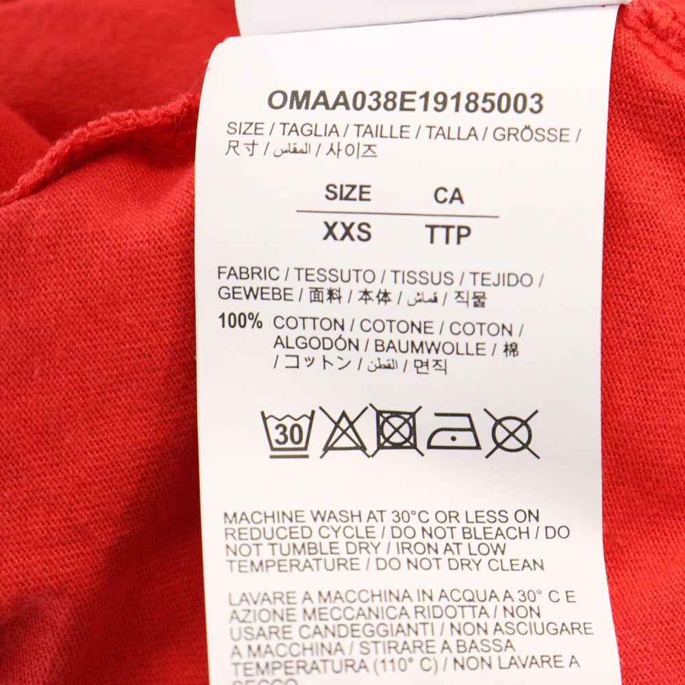 OFF-WHITE(オフホワイト) 19SS Unfinished OVER T-SHIRT アンフィニッシュド 半袖 Tシャツ カットソーOMAA038E19185003 レッド