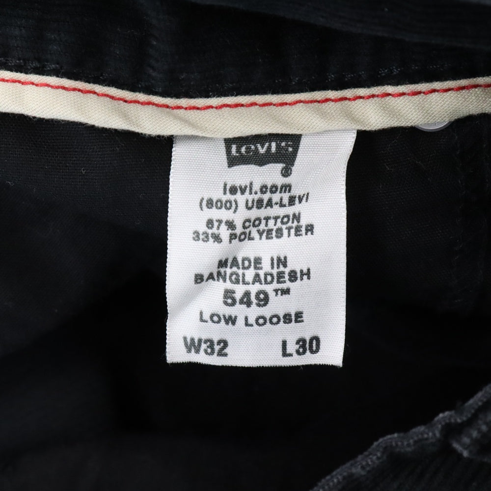 Levi's(リーバイス) LOW LOOSE 549 コーデュロイストレートパンツ ブラック WPL‐423