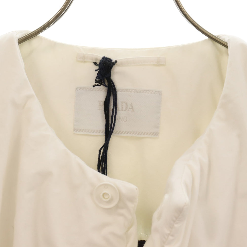 PRADA(プラダ) 23AW SGC376 クロップドコットンダウンブルゾン ホワイト