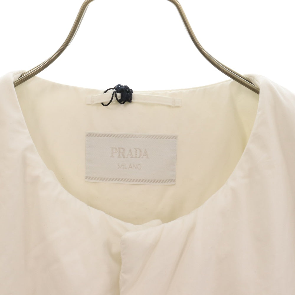 PRADA(プラダ) 23AW SGC376 クロップドコットンダウンブルゾン ホワイト