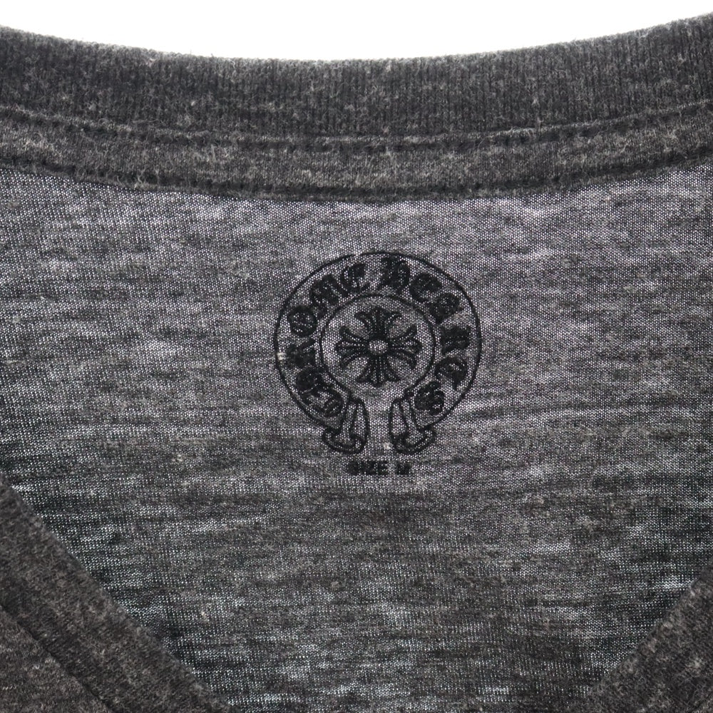 CHROME HEARTS(クロムハーツ) 5P STAR S/S TEE 5PスターVネック半袖Tシャツ バックTバー グレー