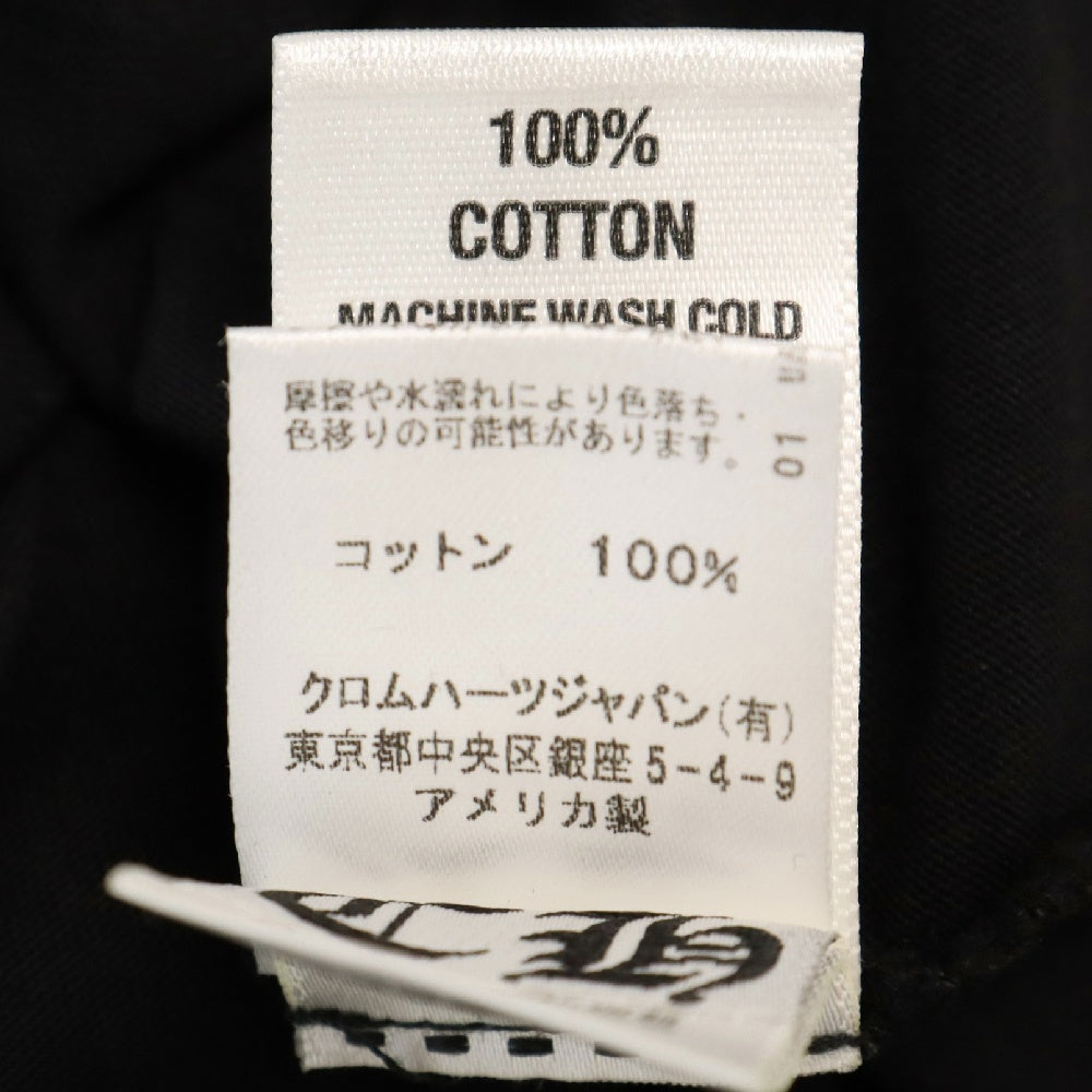 CHROME HEARTS(クロムハーツ) Hollywood Back CH Plus Tee バックCHプラスTシャツ ポケット半袖カットソー ブラック