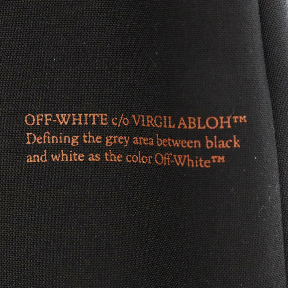 OFF-WHITE(オフホワイト) Midi Skirt OWCC131F21FAB001 スナップボタン フロントスリットミニスカート ブラック レディース