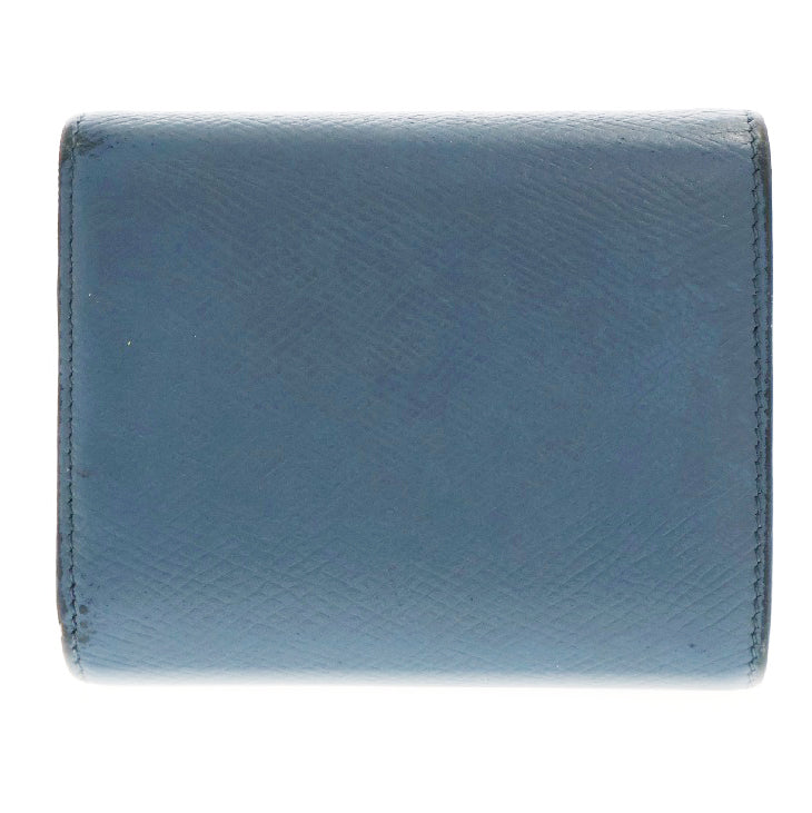 CELINE(セリーヌ) スモールトリフォールドウォレット 三つ折り財布 ブルー U-AT-0149 U-TN-0179
