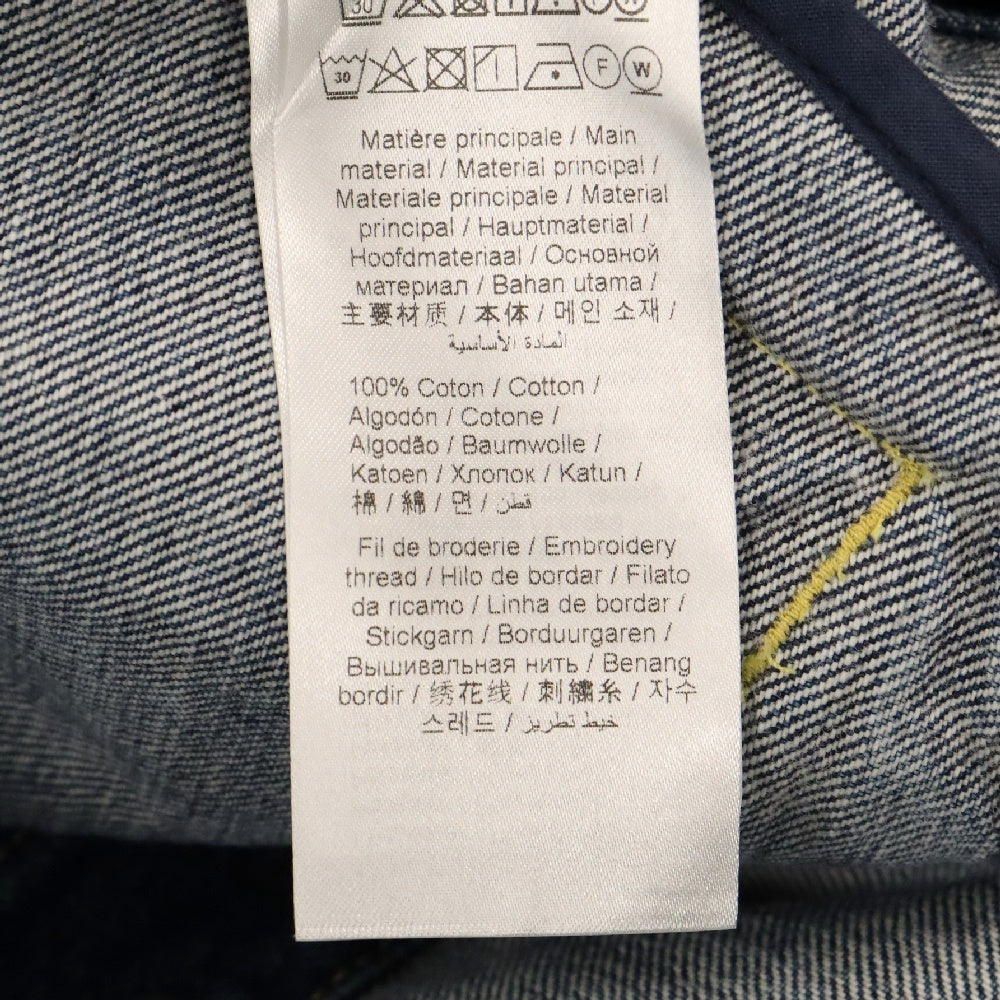 KENZO(ケンゾー) 22SS Boke Flower Embroidered Denim Trucker Jacket FC55DV301CEI バックフラワーデザイン デニムトラッカージャケット インディゴ