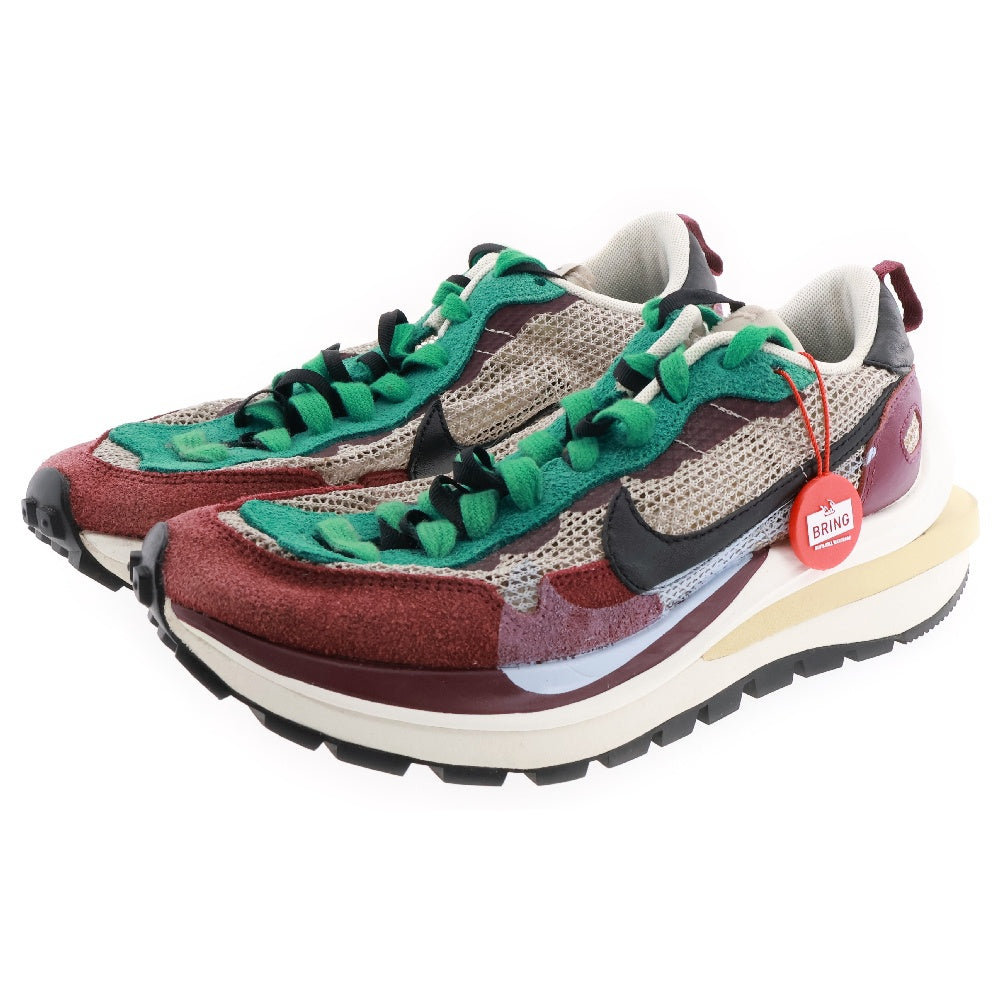 NIKE(ナイキ) ×sacai VAPORWAFFLE DD3035-200 サカイ ヴェイパーワッフル ローカットスニーカー ボルドー/グリーン US7.5/25.5cm