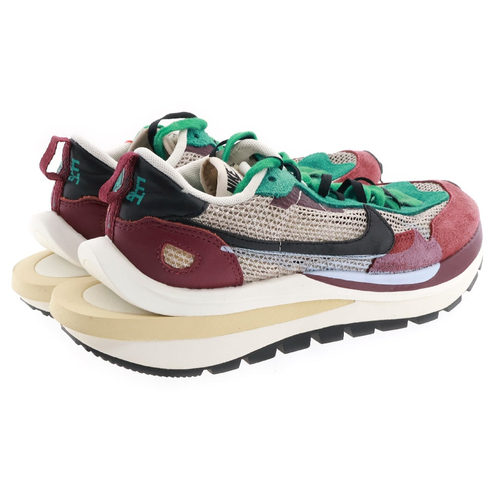 NIKE(ナイキ) ×sacai VAPORWAFFLE DD3035-200 サカイ ヴェイパーワッフル ローカットスニーカー ボルドー/グリーン US7.5/25.5cm