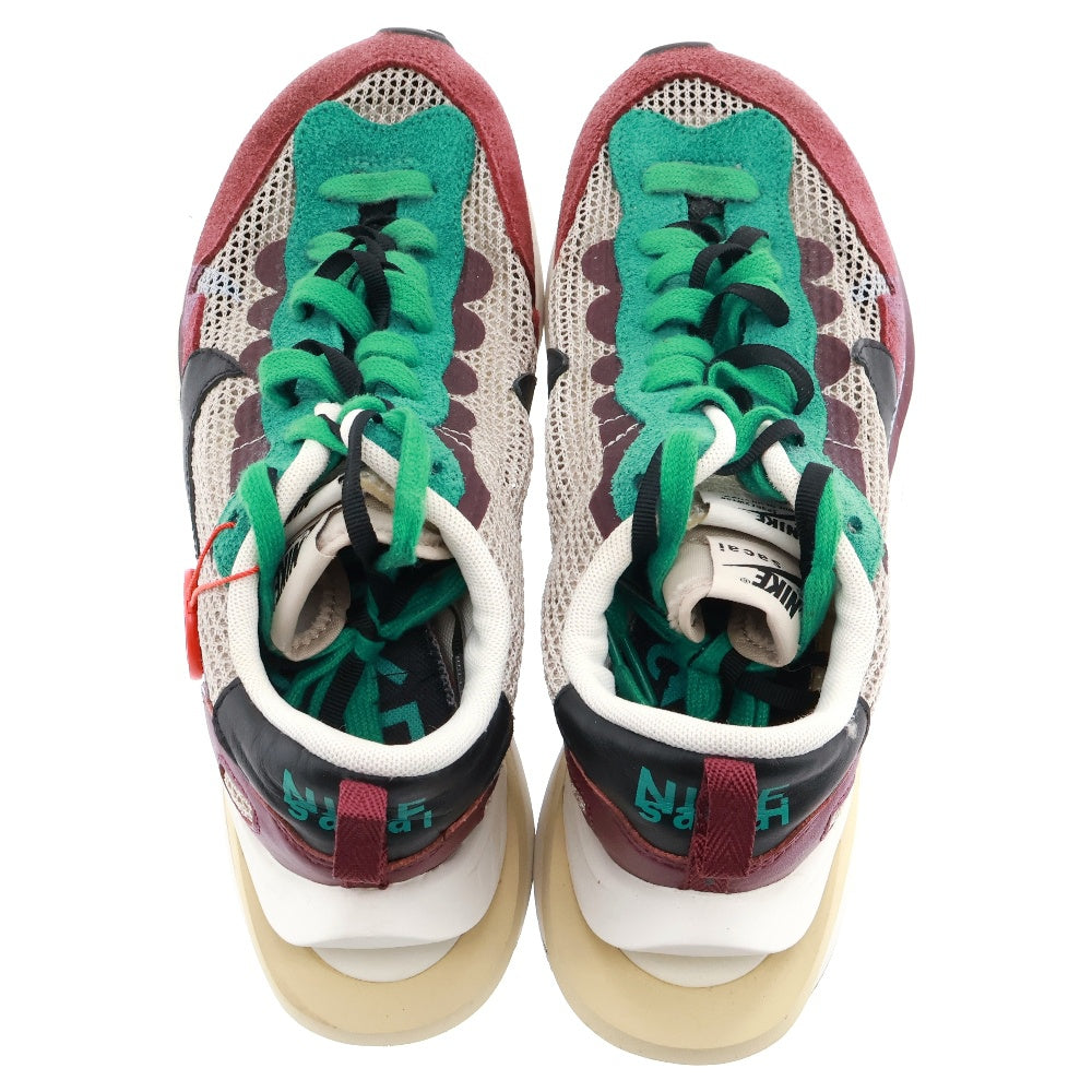 NIKE(ナイキ) ×sacai VAPORWAFFLE DD3035-200 サカイ ヴェイパーワッフル ローカットスニーカー ボルドー/グリーン US7.5/25.5cm