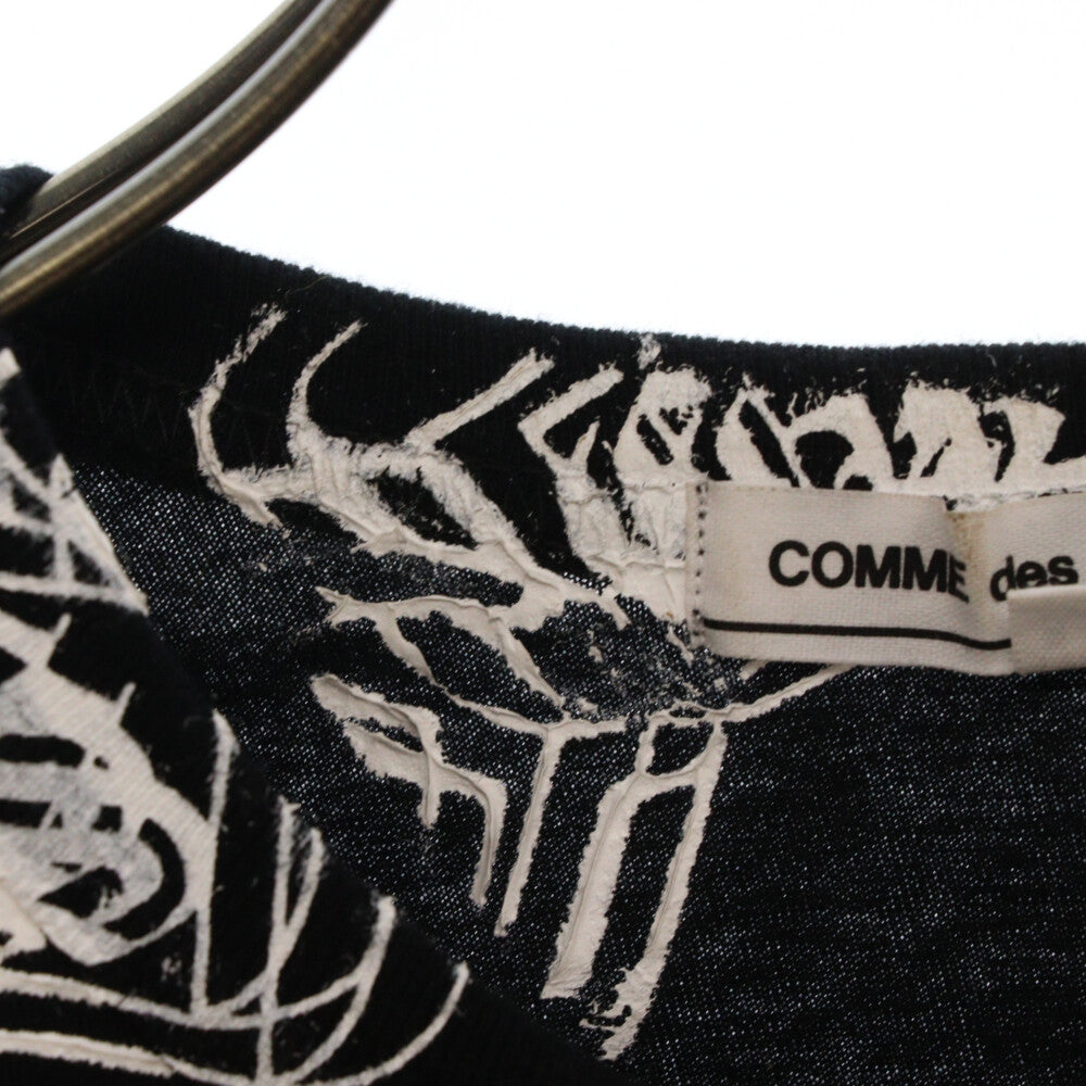 CHROME HEARTS(クロムハーツ) ×COMME des GARCONS OT-T027 コムデギャルソン ロゴ総柄クルーネック半袖Tシャツ カットソー ブラック