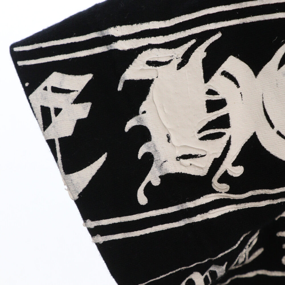 CHROME HEARTS(クロムハーツ) ×COMME des GARCONS OT-T027 コムデギャルソン ロゴ総柄クルーネック半袖Tシャツ カットソー ブラック
