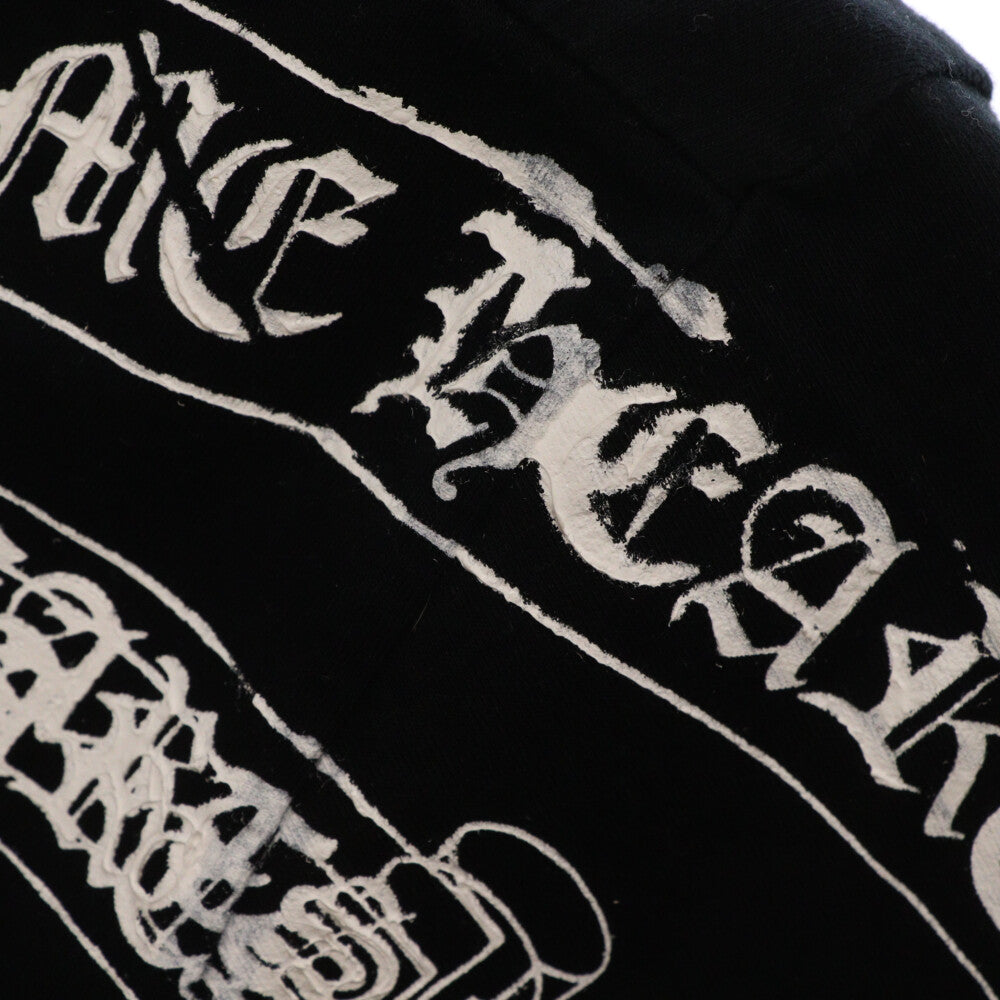 CHROME HEARTS(クロムハーツ) ×COMME des GARCONS OT-T027 コムデギャルソン ロゴ総柄クルーネック半袖Tシャツ カットソー ブラック