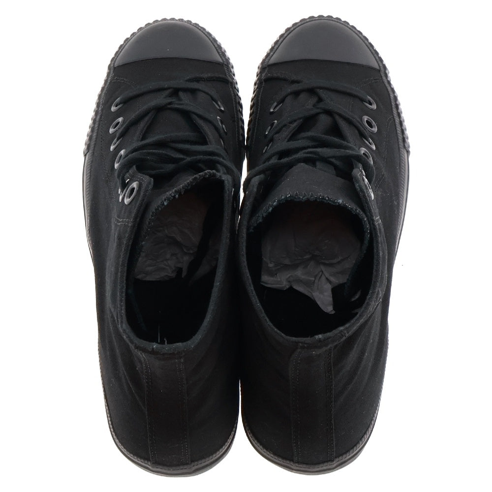 Yohji Yamamoto POUR HOMME(ヨウジヤマモト プールオム) キャンバスハイカットスニーカー ブラック HZ-E065-050-4-04