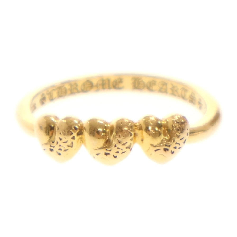 CHROME HEARTS(クロムハーツ) 22K BUBBLEGUM 3HEART バブルガム3ハート リング ゴールド