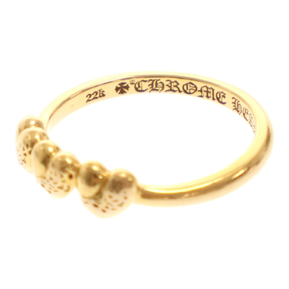 CHROME HEARTS(クロムハーツ) 22K BUBBLEGUM 3HEART バブルガム3ハート リング ゴールド