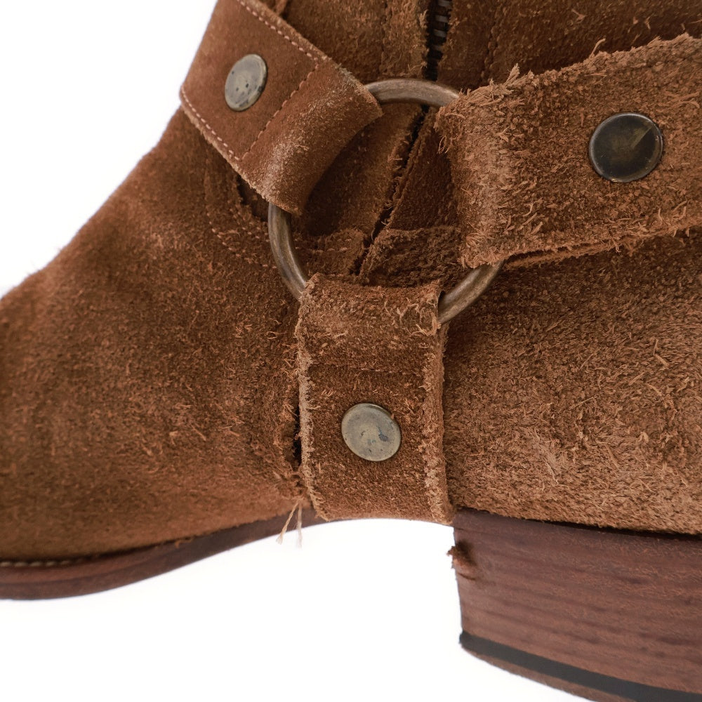 SAINT LAURENT PARIS(サンローランパリ) Classic Wyatt Harness Ring Boot 496880 クラシック ワイアット ハーネスショート リングブーツ ハイカットブーツ ブラウン