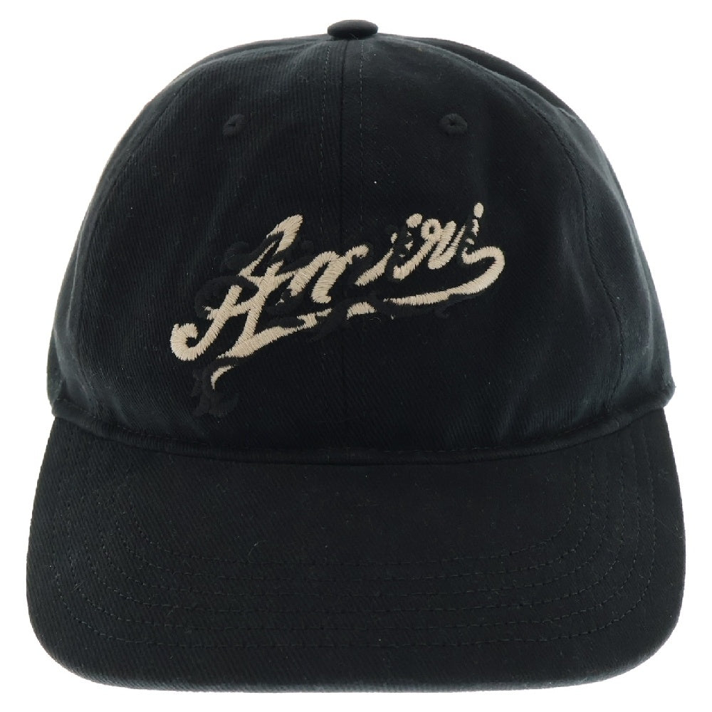 AMIRI(アミリ) 24SS BAROQUE LOGO DAD HAT AMHACP1003 ロゴ刺繍 ベースボールキャップ 帽子 ブラック