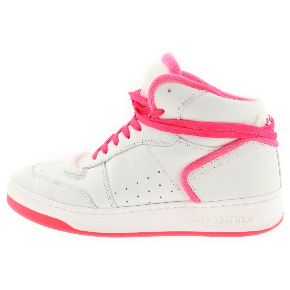 SAINT LAURENT PARIS(サンローランパリ) SL 80 Sneakers 711250 レザーハイカットスニーカー ホワイト/ピンク