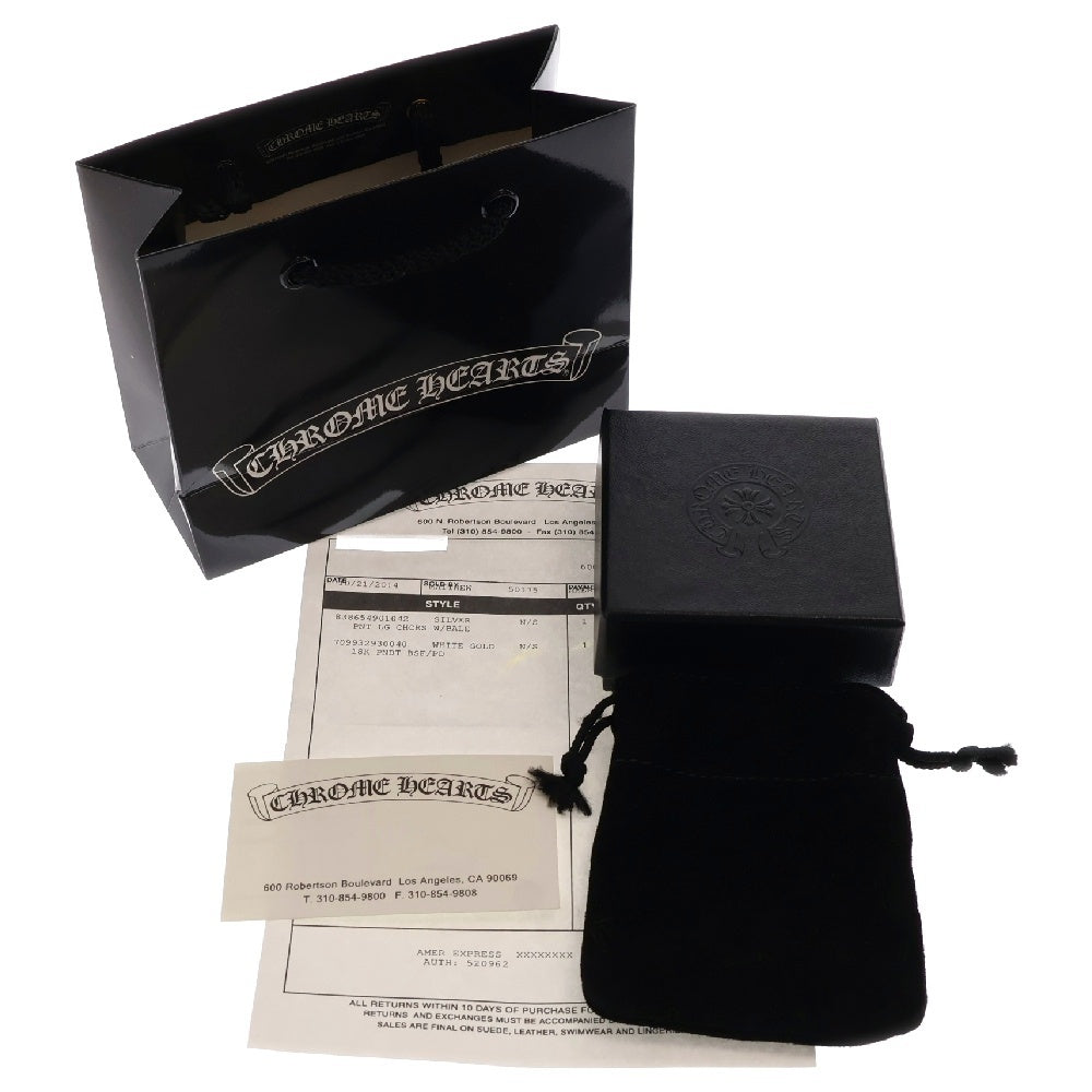 CHROME HEARTS(クロムハーツ) 18K BS FLUER BSフレア PAVEダイヤ ホワイトゴールドペンダントネックレストップ