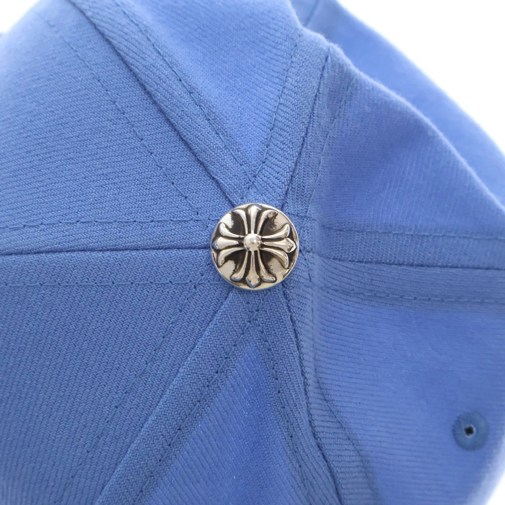 CHROME HEARTS(クロムハーツ) FITTED WOOL ACRYLIC SERGE VINY HEART ヴァインハートロゴ刺繍ベースボールキャップ 帽子 ライトブルー