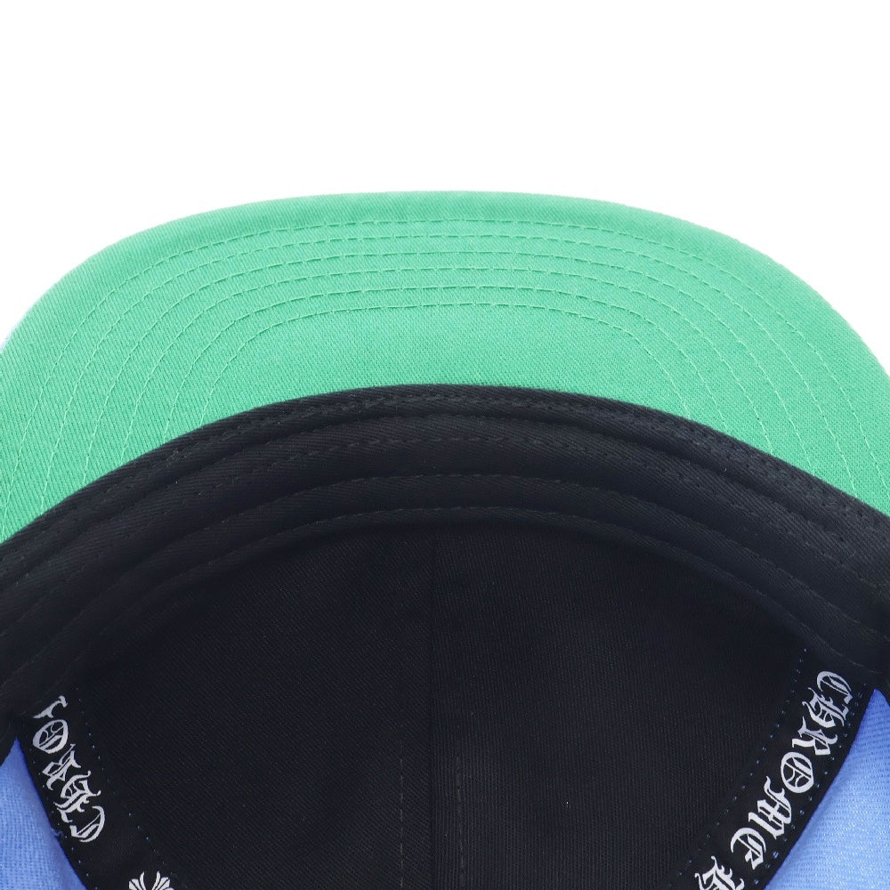 CHROME HEARTS(クロムハーツ) FITTED WOOL ACRYLIC SERGE VINY HEART ヴァインハートロゴ刺繍ベースボールキャップ 帽子 ライトブルー