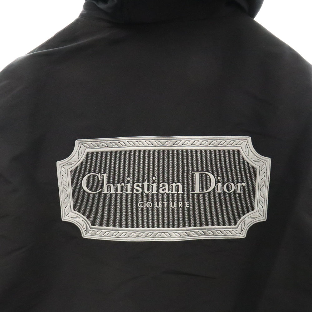 DIOR(ディオール) 22AW テクニカルコットンキャンバスバックロゴ刺繍コート ブラック 033C313I4875