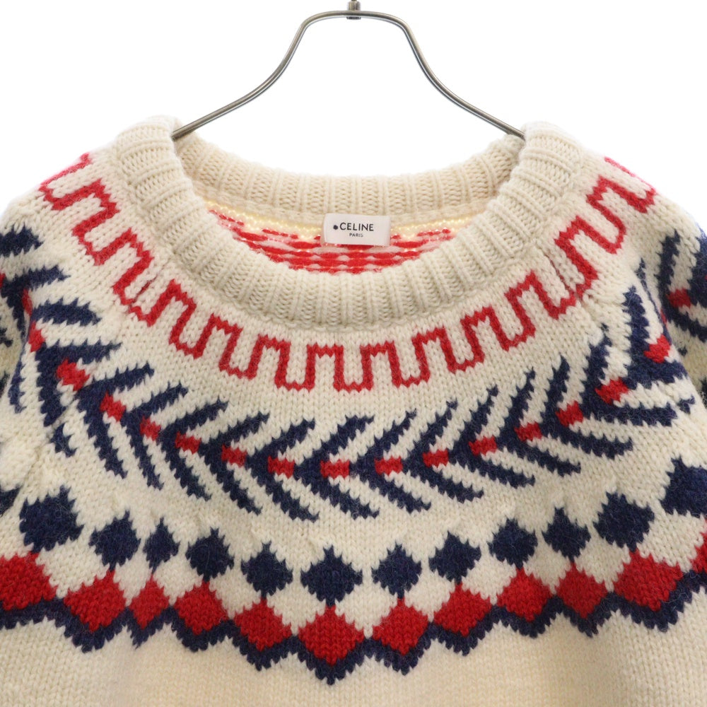 CELINE(セリーヌ) 21AW OVERSIZED SHETLAND CREWNECK SWEATER 2A38Q107O オーバーサイズシェットランドウールニットクルーネックセーター ベージュ