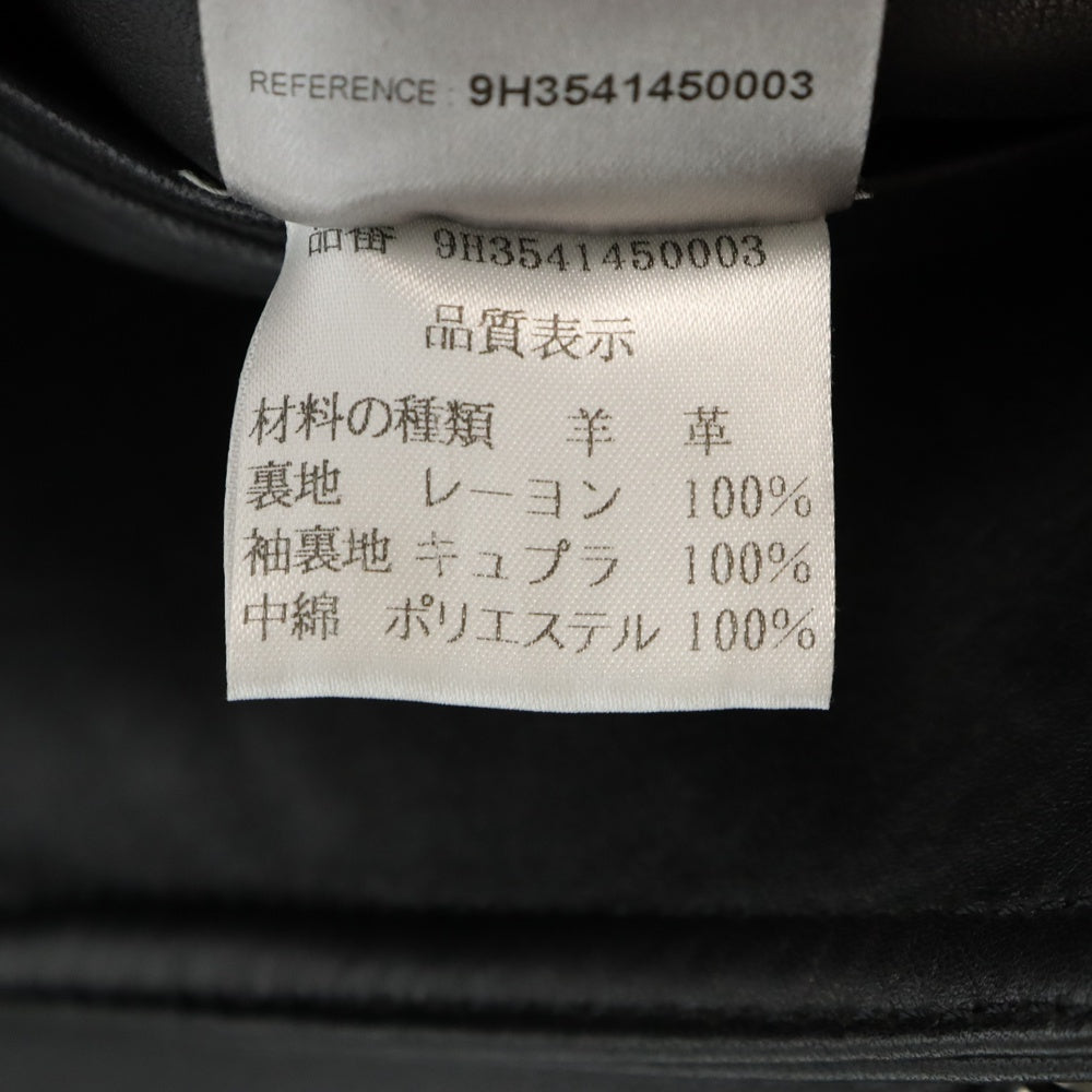 Dior HOMME(ディオールオム) 09AW ダブルライダースレザージャケット ブラック 9H3541450003