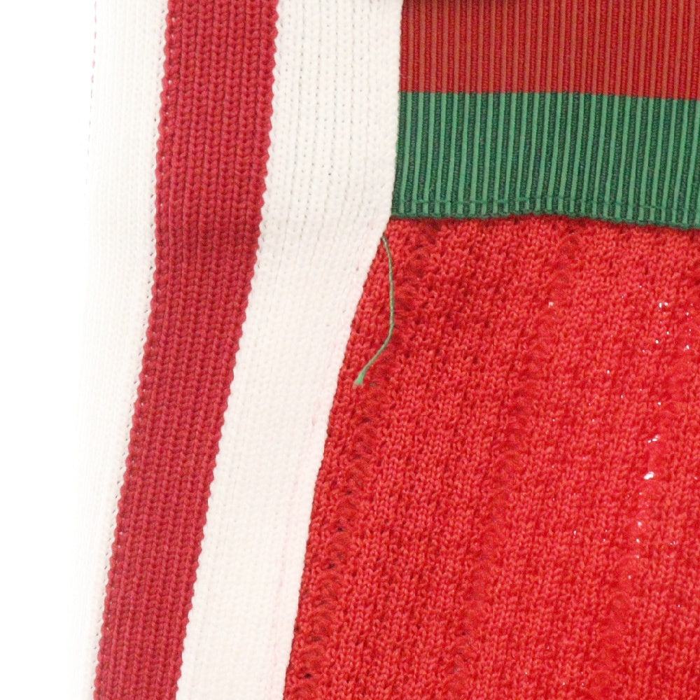 GUCCI(グッチ) 22AW ×ADIDAS Jersey Sweatpants アディダス サイドライン ロゴ刺繍 ロングパンツ ジャージ レッド 700501 XJEJT