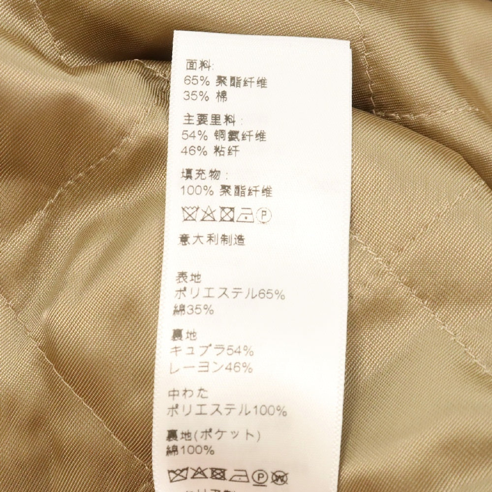 CELINE(セリーヌ) 22AW Stand Collar Technical Cotton Coat 2M967004N スタンドアップカラーマックコート ストーン装飾 ロングジャケット ベージュ