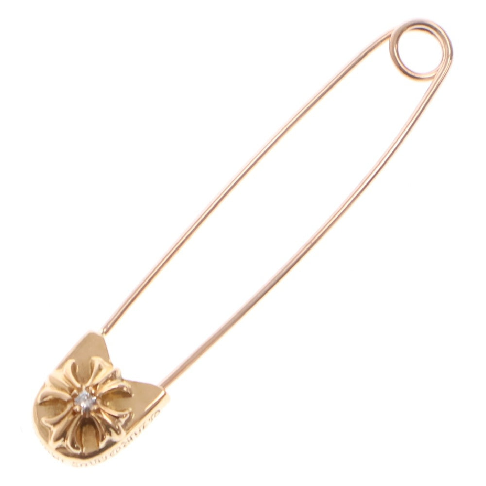 CHROME HEARTS(クロムハーツ) 22K SAFETY PIN L DIA 22Kラージセーフティピン 1ダイヤ ゴールドネックレストップ