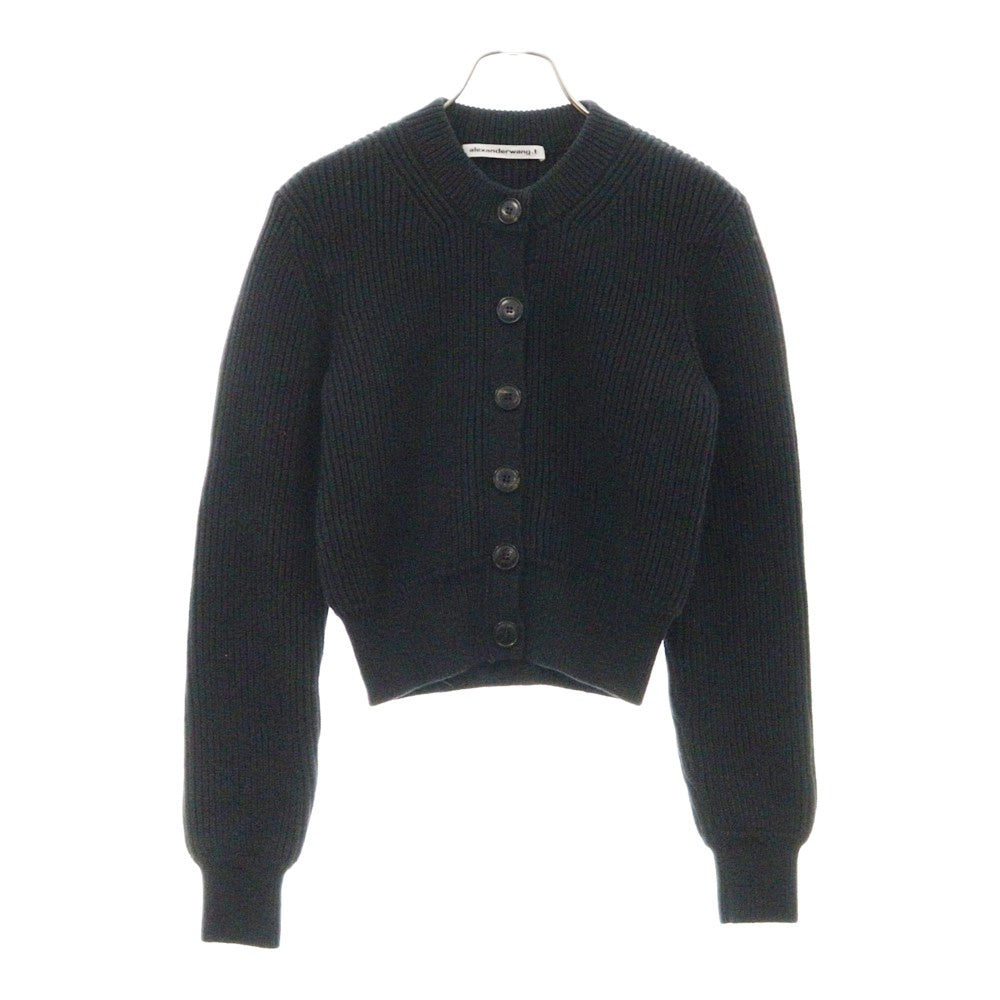 ALEXANDER WANG(アレキサンダーワン) クロップドニットカーディガン ブラック レディース