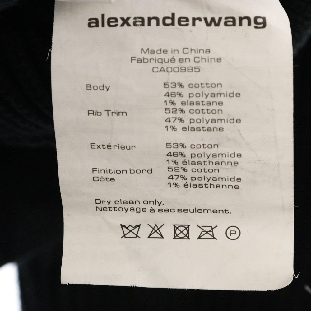 ALEXANDER WANG(アレキサンダーワン) クロップドニットカーディガン ブラック レディース