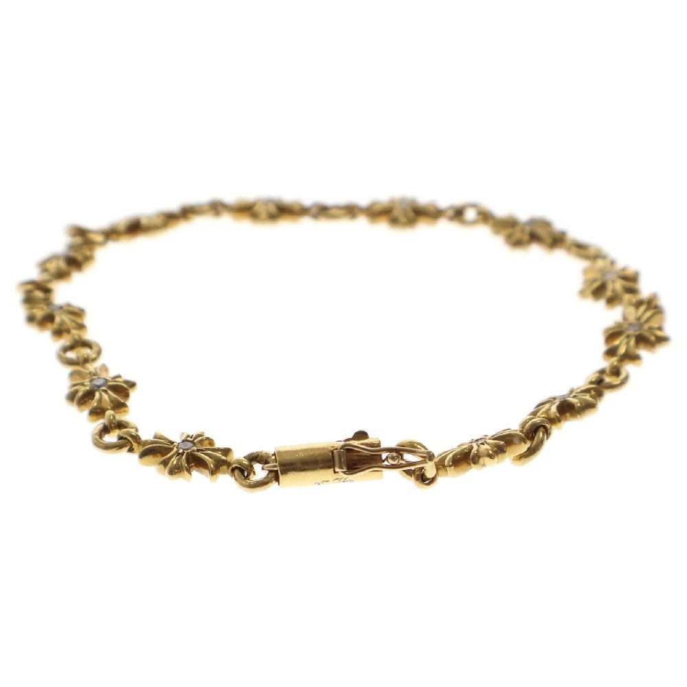 CHROME HEARTS(クロムハーツ) 22K TNY E CH PLS P D 12LINK タイニーECHプラス PAVEダイヤ ゴールドブレスレット