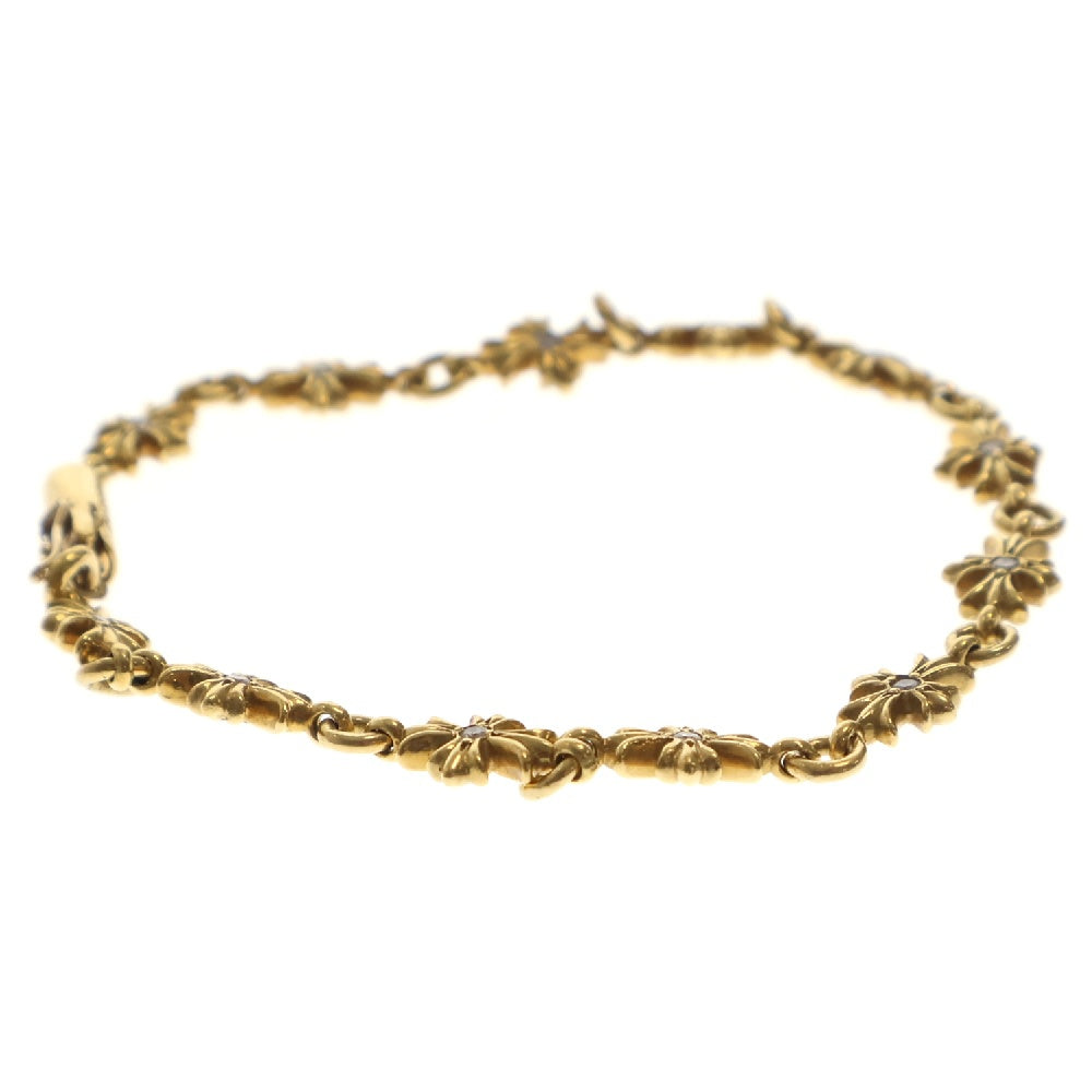 CHROME HEARTS(クロムハーツ) 22K TNY E CH PLS P D 12LINK タイニーECHプラス PAVEダイヤ ゴールドブレスレット