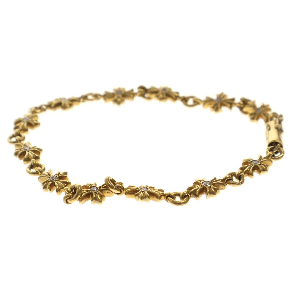 CHROME HEARTS(クロムハーツ) 22K TNY E CH PLS P D 12LINK タイニーECHプラス PAVEダイヤ ゴールドブレスレット