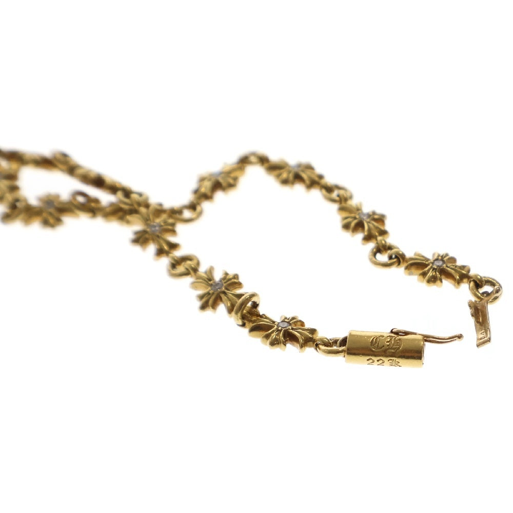 CHROME HEARTS(クロムハーツ) 22K TNY E CH PLS P D 12LINK タイニーECHプラス PAVEダイヤ ゴールドブレスレット