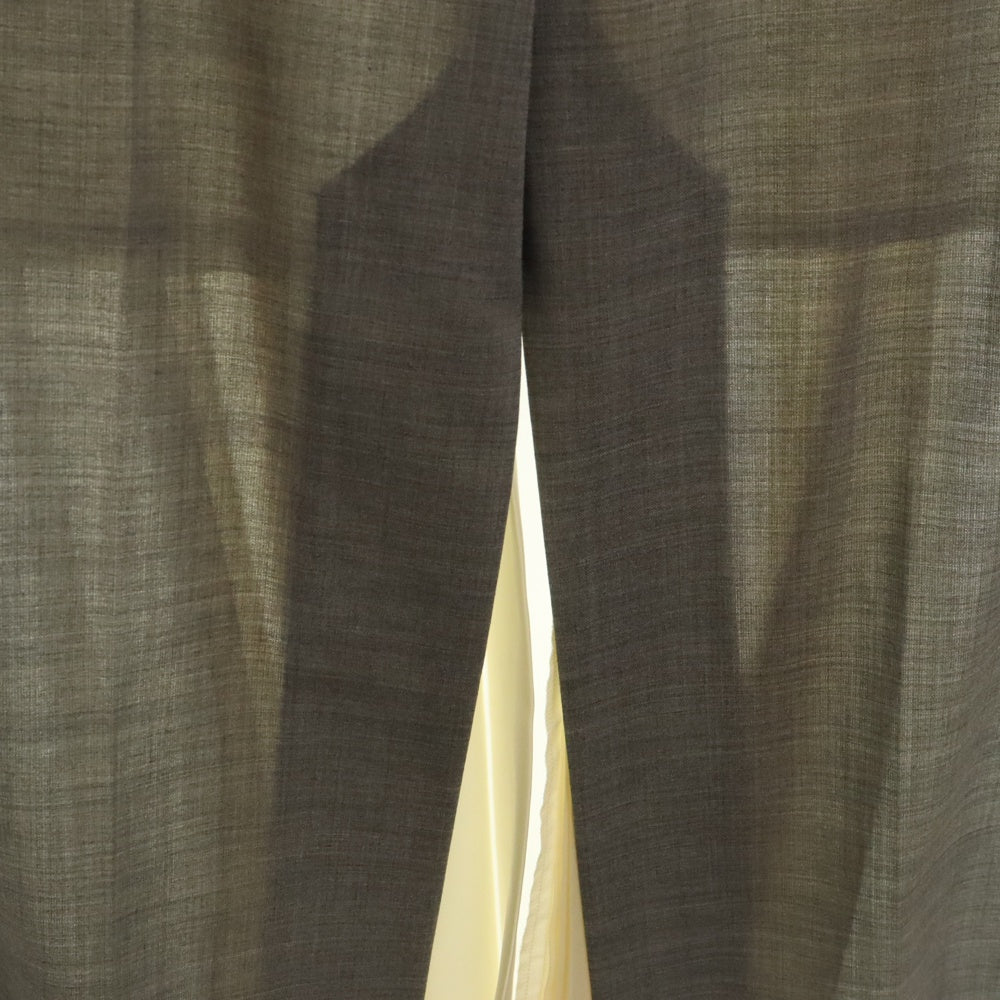 Sacai(サカイ) 21AW Suiting Mix Skirt 21-05653 スーチング ミックススカート プリーツシアースカート グレー/クリーム レディース