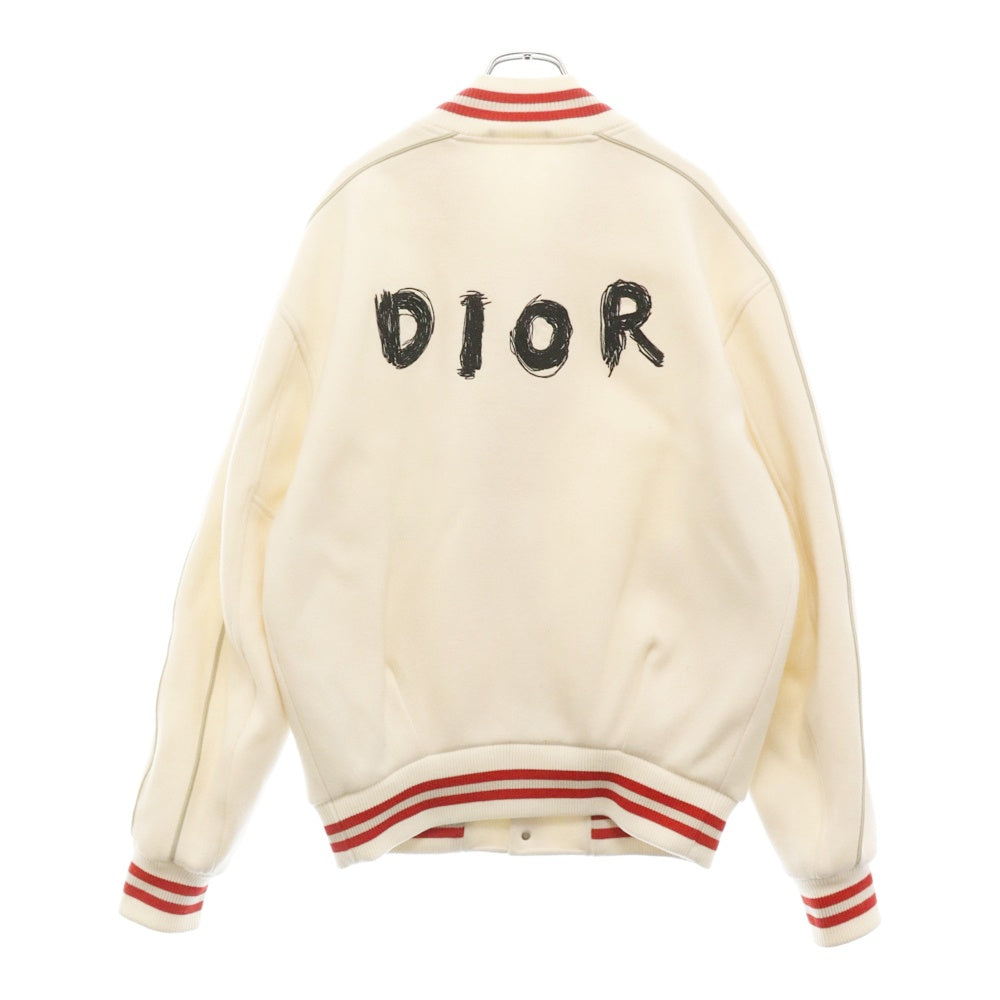 DIOR(ディオール) 24SS × Otani Workshop Varsity Blouson Felted Wool Blend Jersey オータニワークショップ バーシティブルゾン ジャージー 413J435A0756