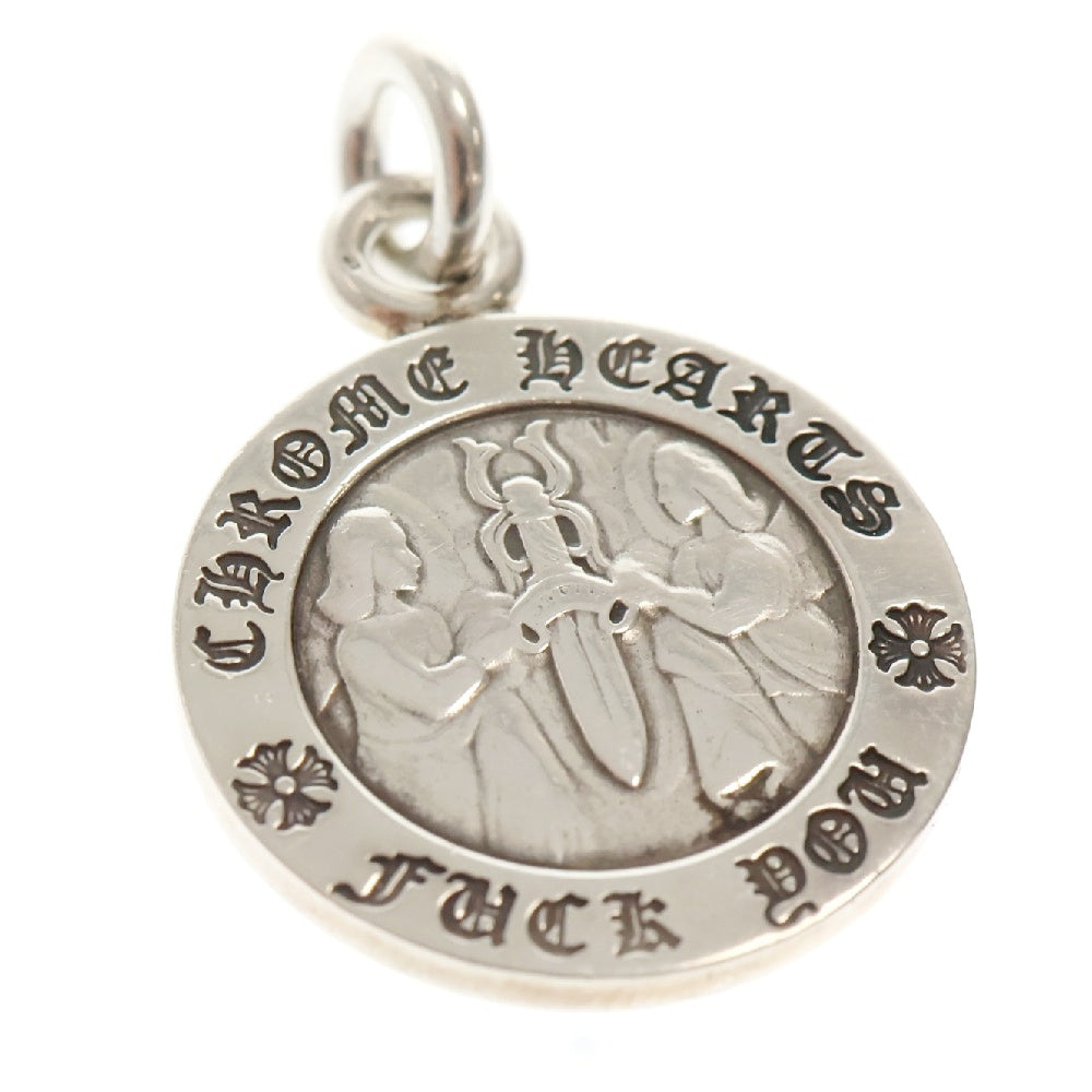CHROME HEARTS(クロムハーツ) CHRM ANGL MDL エンジェルメダルチャーム V1 シルバーネックレストップ シルバー