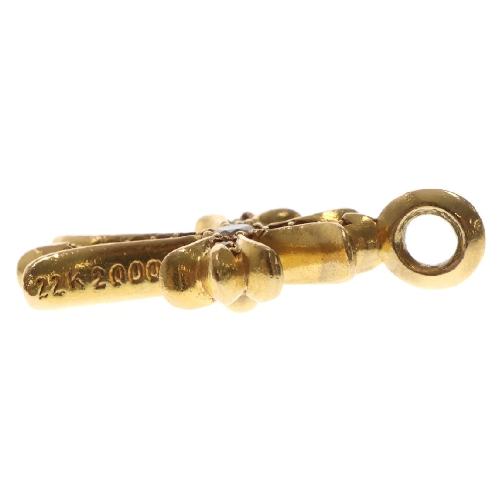 CHROME HEARTS(クロムハーツ) 22K TNY CRSF P/DMND タイニーファットクロス PAVEダイヤ パヴェダイヤ ネックレストップ ゴールド