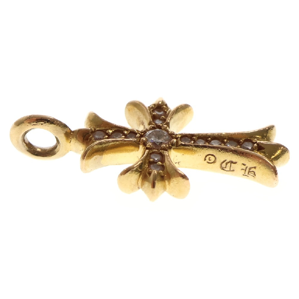 CHROME HEARTS(クロムハーツ) 22K TNY CRSF P/DMND タイニーファットクロス PAVEダイヤ パヴェダイヤ ネックレストップ ゴールド