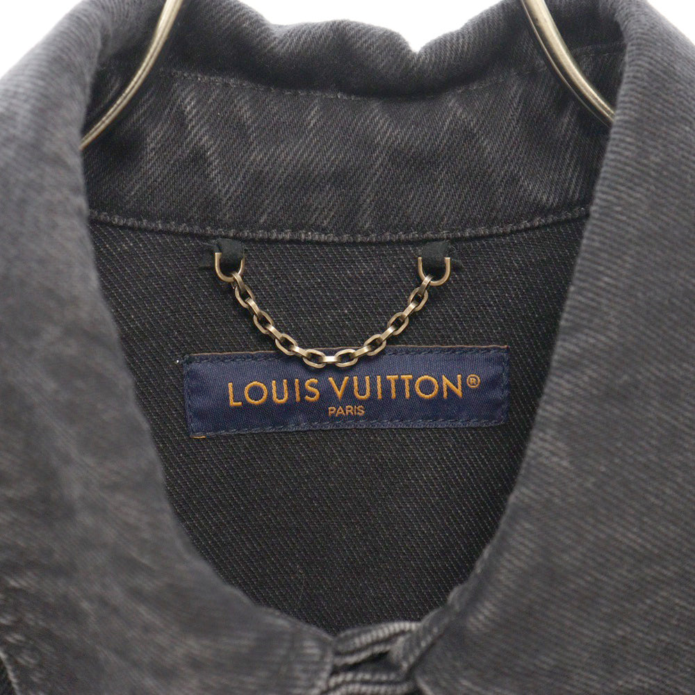 LOUIS VUITTON(ルイヴィトン) 24SS Monogram Emboss Oversized Denim Jacket RM241Q CHX HQS42W モノグラムエンボス オーバーサイズ デニムシャツジャケット ブラック
