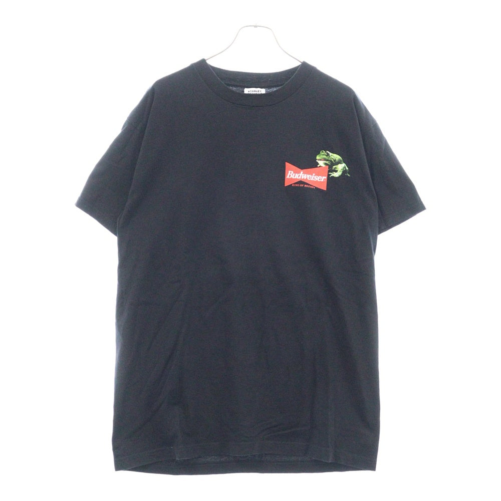 VINTAGE(ヴィンテージ) 90s Budweiser バドワイザー フロッグ バックフォトプリント 半袖Tシャツ ブラック