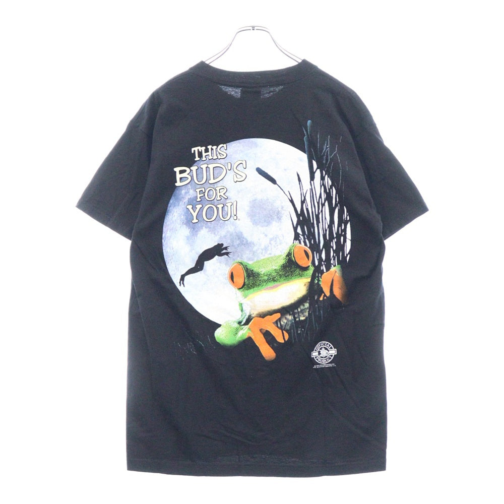 VINTAGE(ヴィンテージ) 90s Budweiser バドワイザー フロッグ バックフォトプリント 半袖Tシャツ ブラック